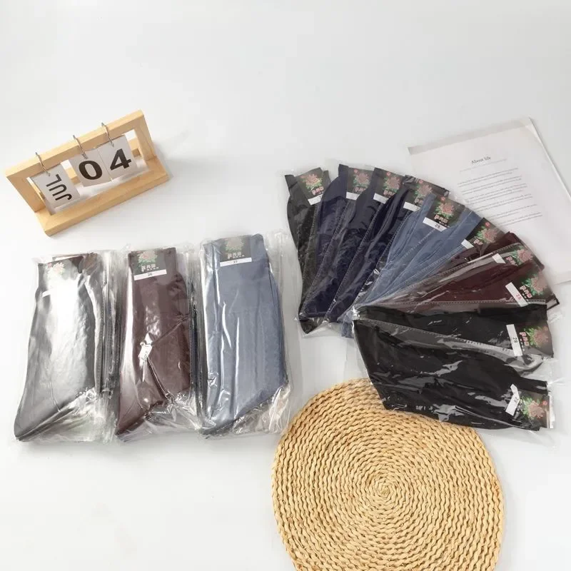 10 Pairs/lot Men's Socks Brand Vintage Loose Breathable Nylon Silk Socks for Men Summer Thin Work Business Dress Socks Wholesale