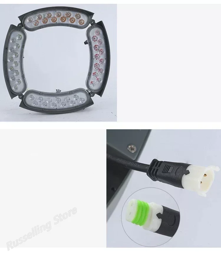 DC 24V 16W Durable Ring Column Light Outdoor Garden Landscape LED Holding Tree Lamp IP66 Waterproof Plug-in Ground Spotlight