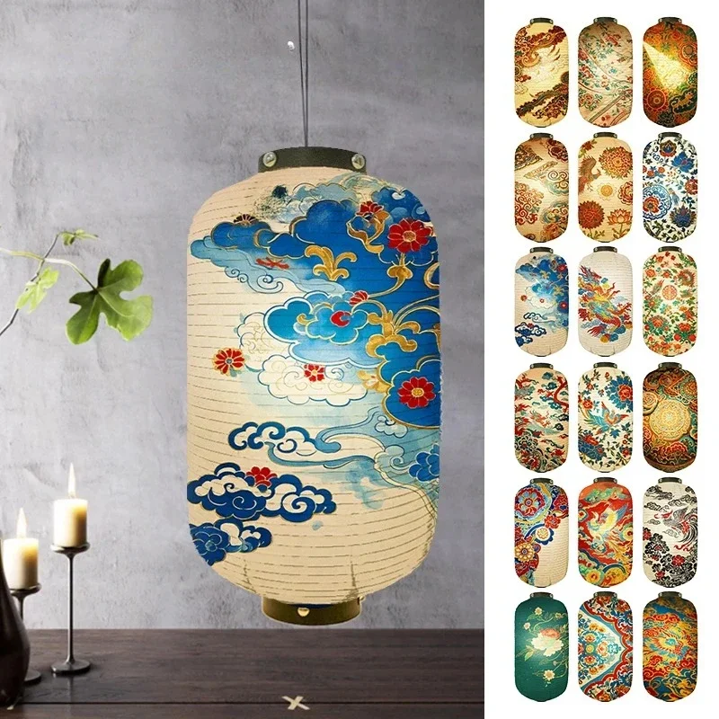 

Ukiyo-e Japanese Style cloth Lantern Phoenix Peony Flower Printed Lantern Restaurant Izakaya Cuisine Decor Advertising Sign