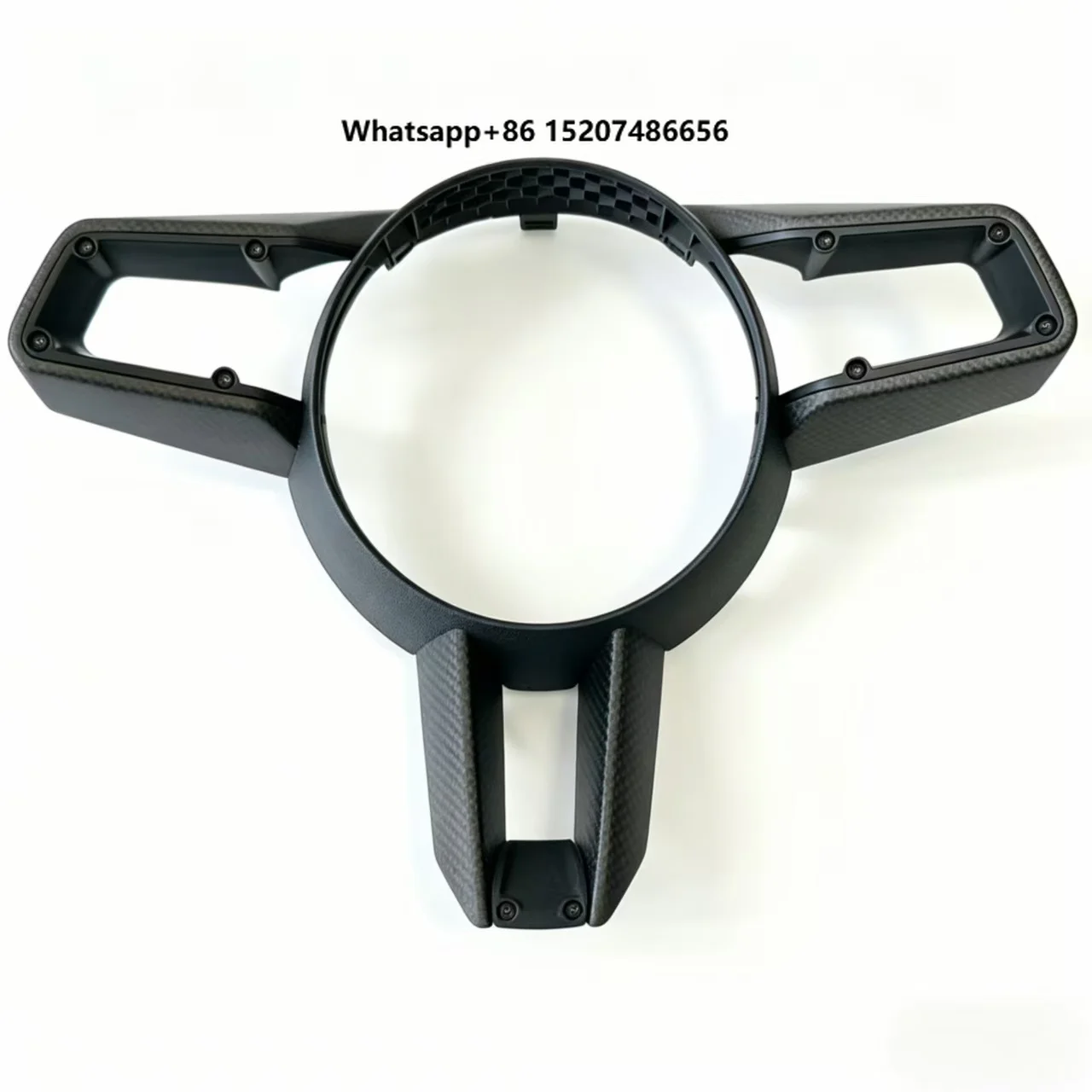 Black Decorative Frame for the Car Steering Wheel in GT Style with Blackening Effect