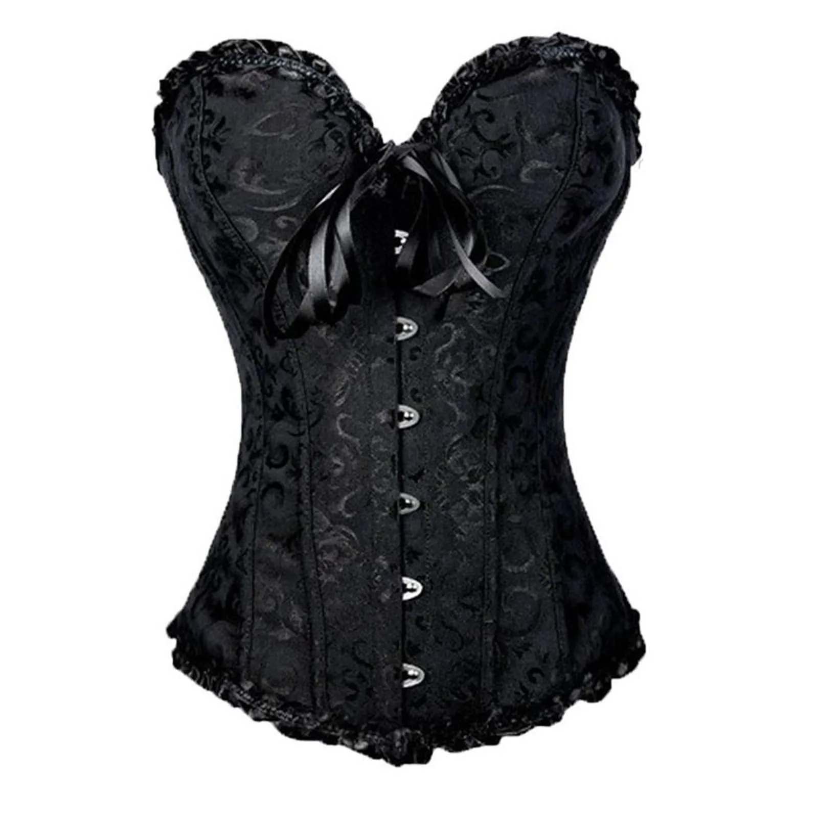 Halloween Women Vintage Lace Up Corset Bustier Top Corset Boned Waist Trainer Body Shaping And Slimming Plus Size Underwear