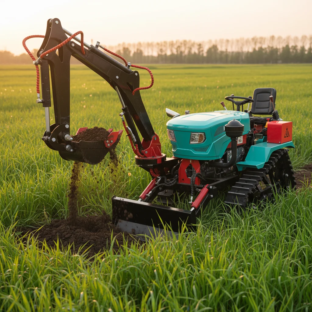 Customize All Terrain Crawler Tractor 30HP 40HP 50HP Rubber Track Agricultural Tractor With Plow Attachment