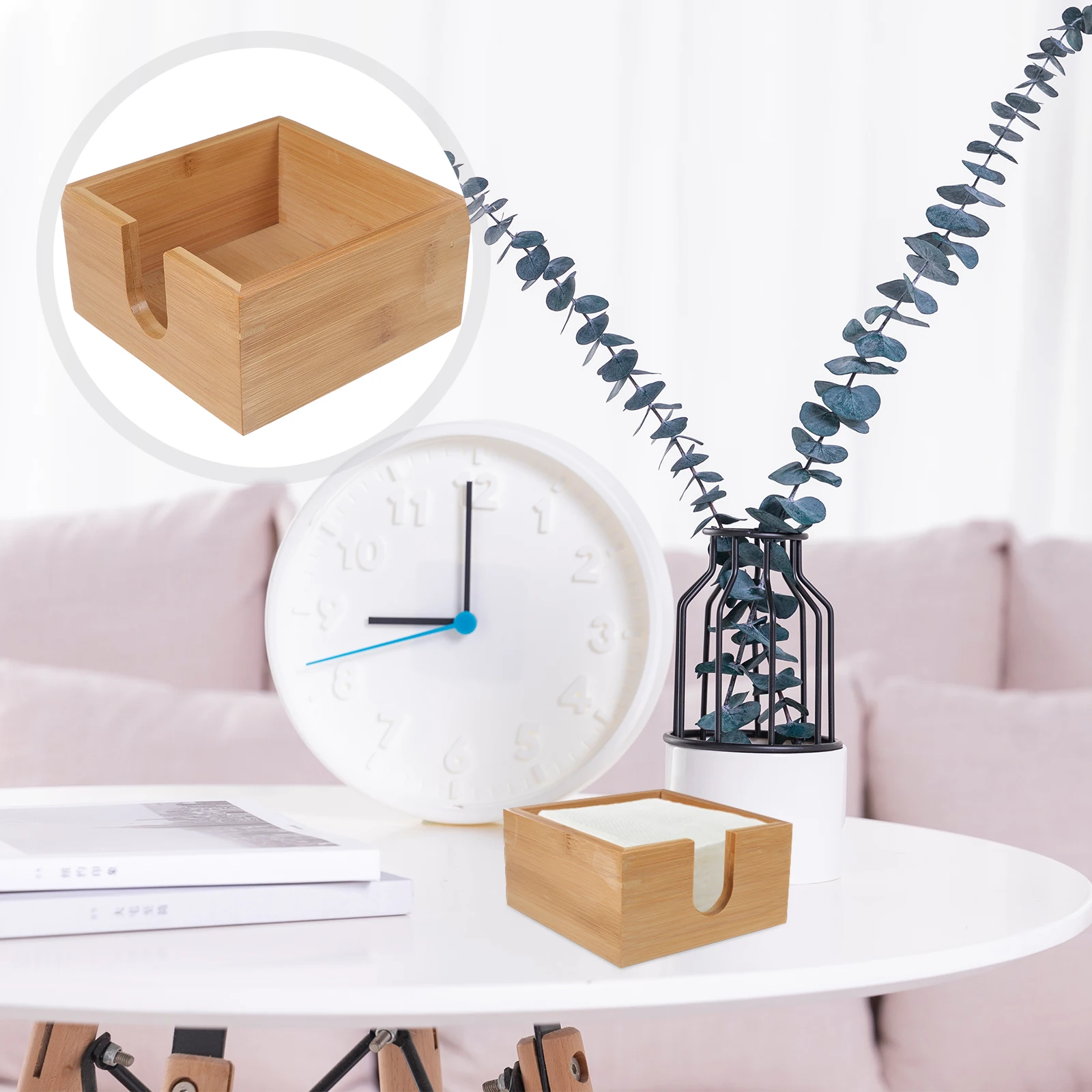 

Table Napkin Holder Bamboo Decorative Napkin Dispenser Multipurpose Paper Tissue Organizer for Kitchen Dining Tabletop