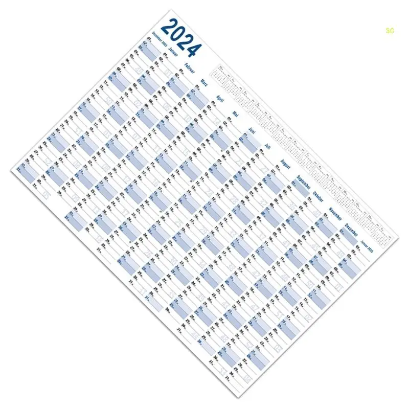 2024 مخطط تقويم الحائط السنوي 2024 مخطط تقويم الأسرة لعام كامل دروبشيب