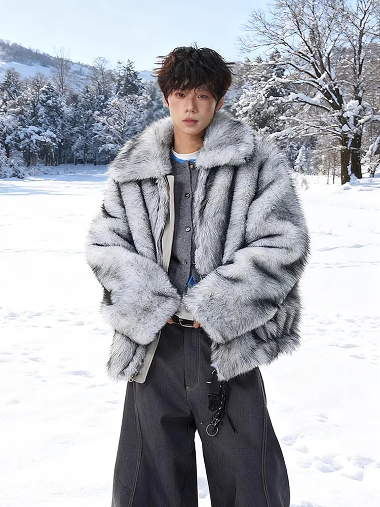 

ay Fur Double-Sided Wear Mountain Eagle Cotton Jaet Men's Winter American Cold Resistance Warmth Cotton Clothes