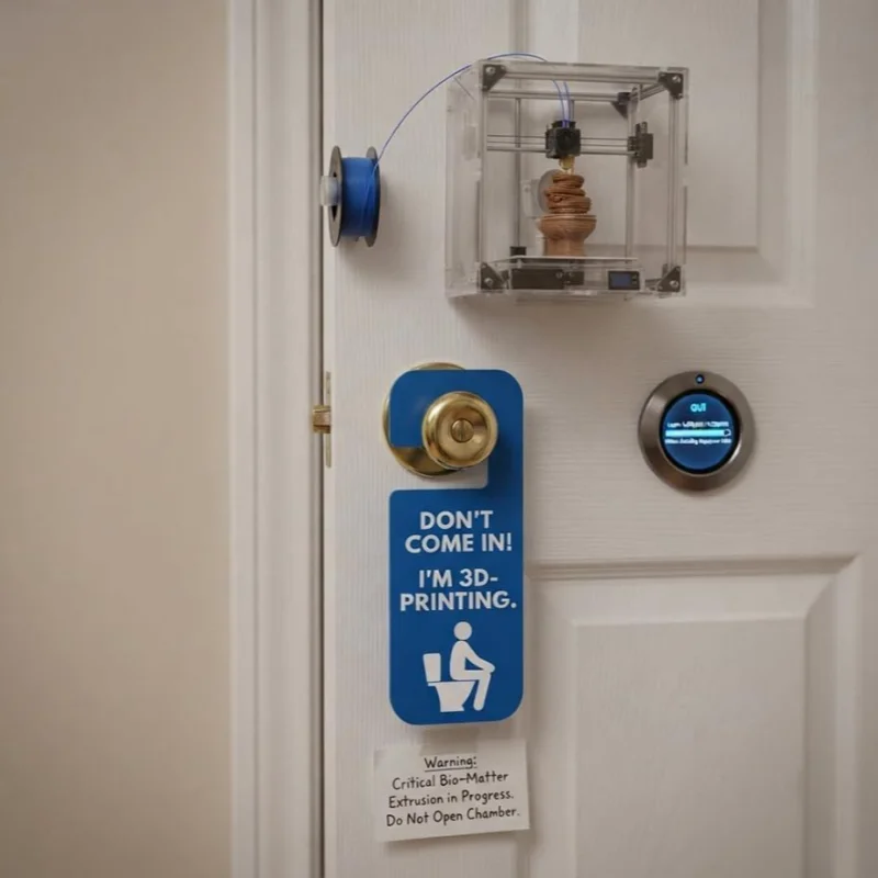 3D Printed Funny Door Hanger Don't Come In Sign Novelty Bathroom and Workshop Gag Gift for Makers Engineers DIY Creators