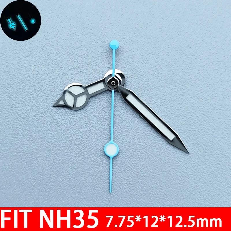 Watch accessories pointer Silver gold blue NH 35 luminous pointer Used for NH 35 movement watch pointer