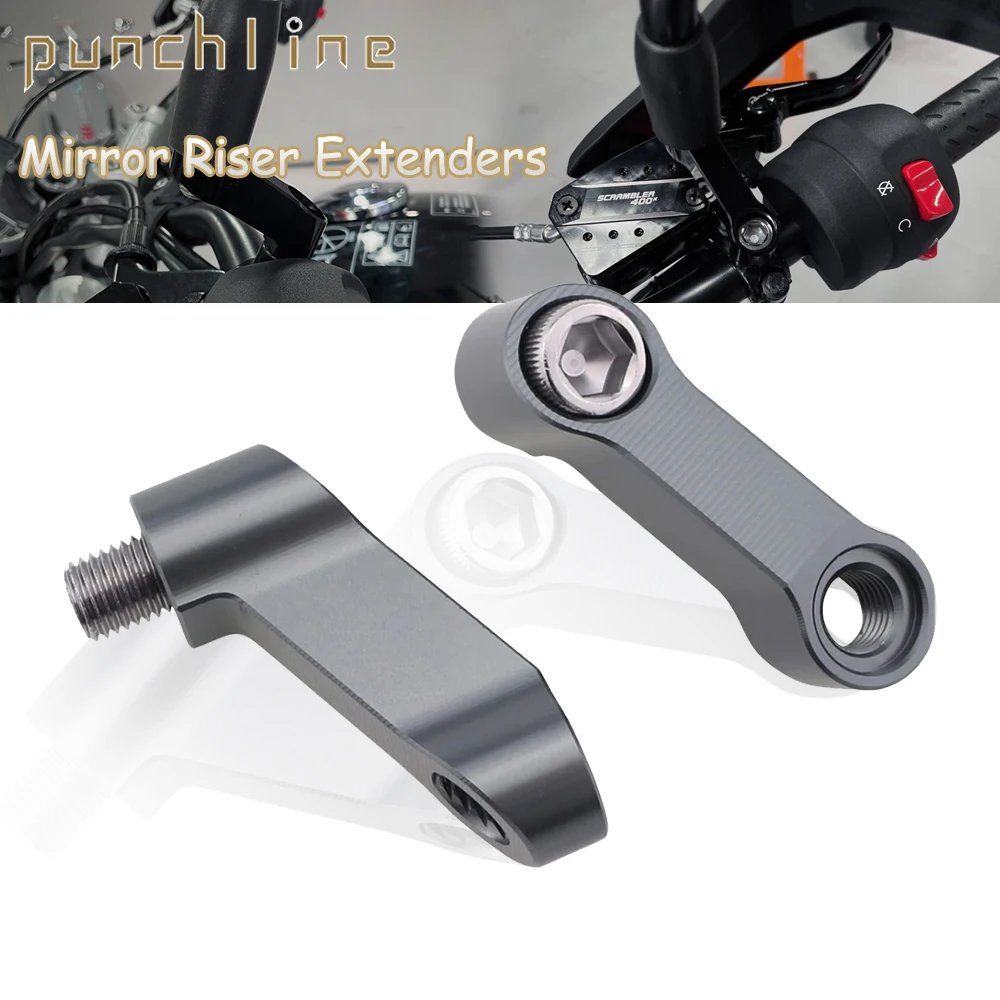 For MT-01 MT-03 MT-25 MT-07 MT-09 MT-10 FZ-09 FZ-10 FJ-09 MT-125 MT-15 Mirror Riser Extenders Spacers Extension Adapter Adaptor