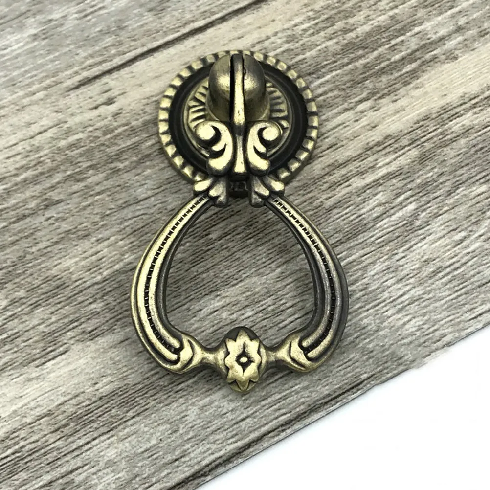 2 pcs Vintage Cabinet Door Knobs & Drawer Pulls, Zinc Alloy Bedroom Hardware Set