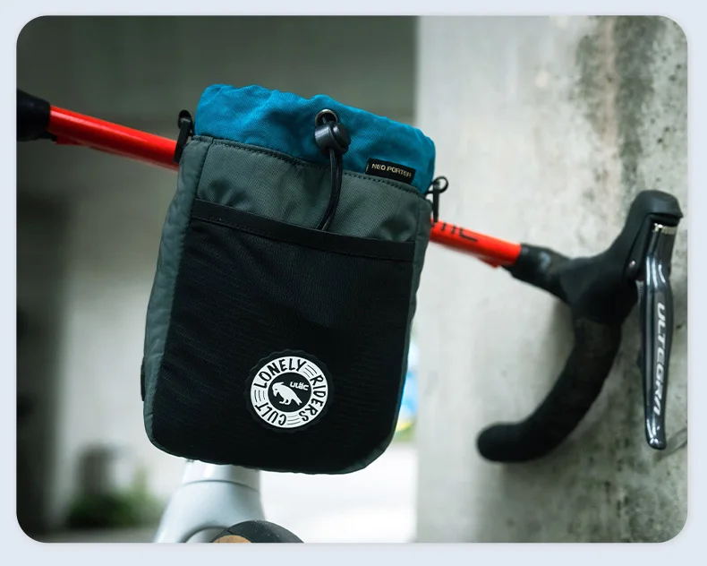 ULAC Fahrrad-Lenkertasche, 1/1,1 l, MTB, Rennrad, Roller, C-HOLD, wasserdichte Vorbautasche, Radfahren, Wasserflaschentasche mit abnehmbarem Streifen – Detail 12
