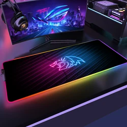 Redragon 게이머 RGB 마우스 패드 키보드 매트, 게이밍 노트북 액세서리, LED 마우스 패드 책상 보호대, 애니메이션 마우스 매트