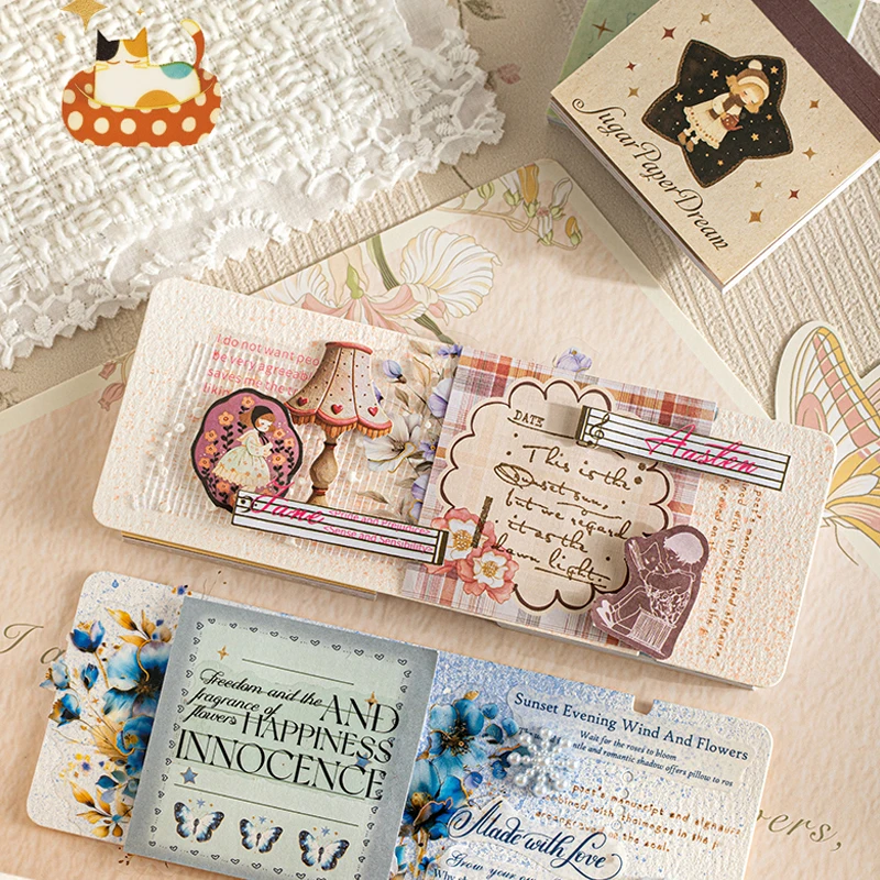 Vintage Fairy Tale Notepad, Large Capacity with Assorted Patterns, Cute Cartoon Journal Base Paper for Notes and Daily Messages