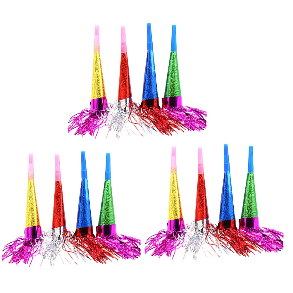 

25 Pcs Birthday Party Favors Whistles Horns Blowers to Fringed Blowouts Noisemakers Toys Child