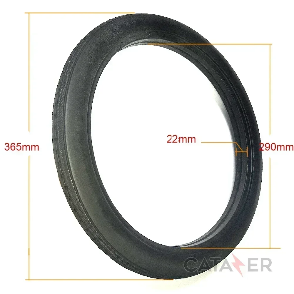 16 Inch Cycling Without Inner Tube Bike Tire 16×1.75 Bicycle Solid Tires Rubber Anti-slip Water Proof  Airless Tires