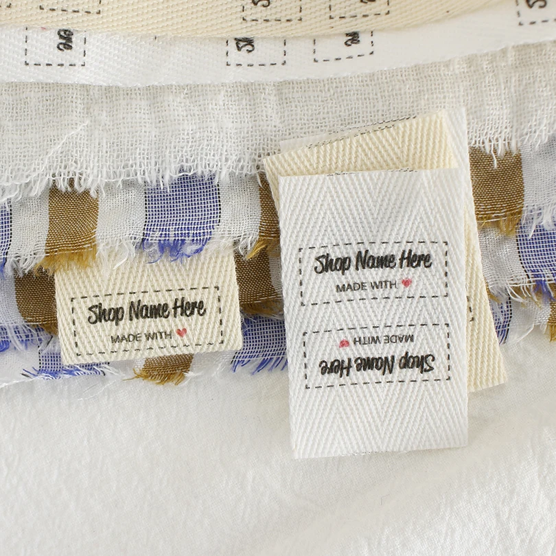 

Custom Labels, Folding Tags,Sew Twill Label,Sew Accessori, Ribbon Label,Custom Fabric Tags,Labels for Clothes, 30*50mm(xw3533)