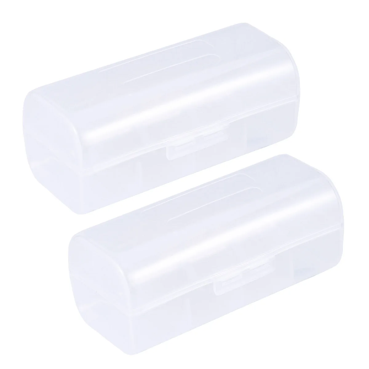 2pcs Storage Box Transparent Plastic Case For 26650 Batteries Holder Lightweight Hard Case Organization Solution 26650