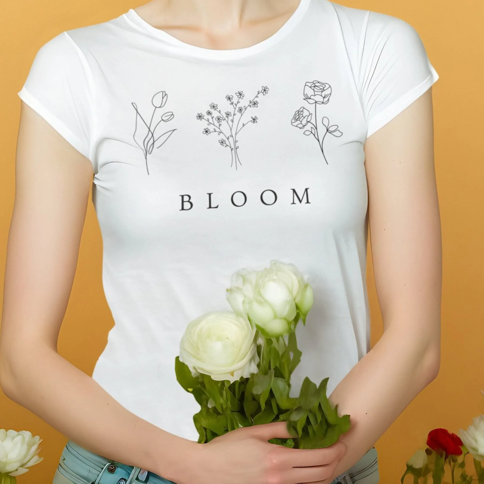 Bloom Flower T Shirt Motivational Design Floral Positive Be For Her Self Love