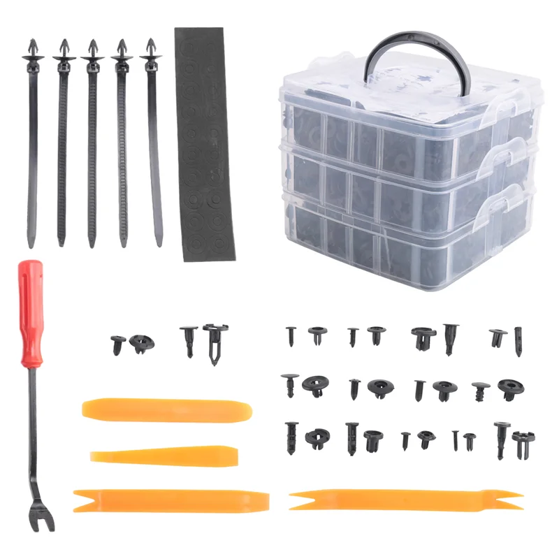 

A60E-650PCS Auto Fastener Clips Mixed Car Body Push Pin Rivet Bumper Door Trim Panel Retainer Fastener Kit Clips For Car