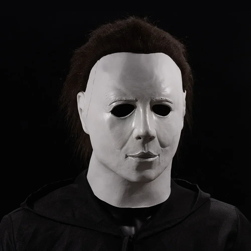 Halloween Cosplay Michael Myers Maschere per feste per lattice Testa intera Spaventoso omicidio horror per maschera per spettacoli teatrali di Halloween per adulti