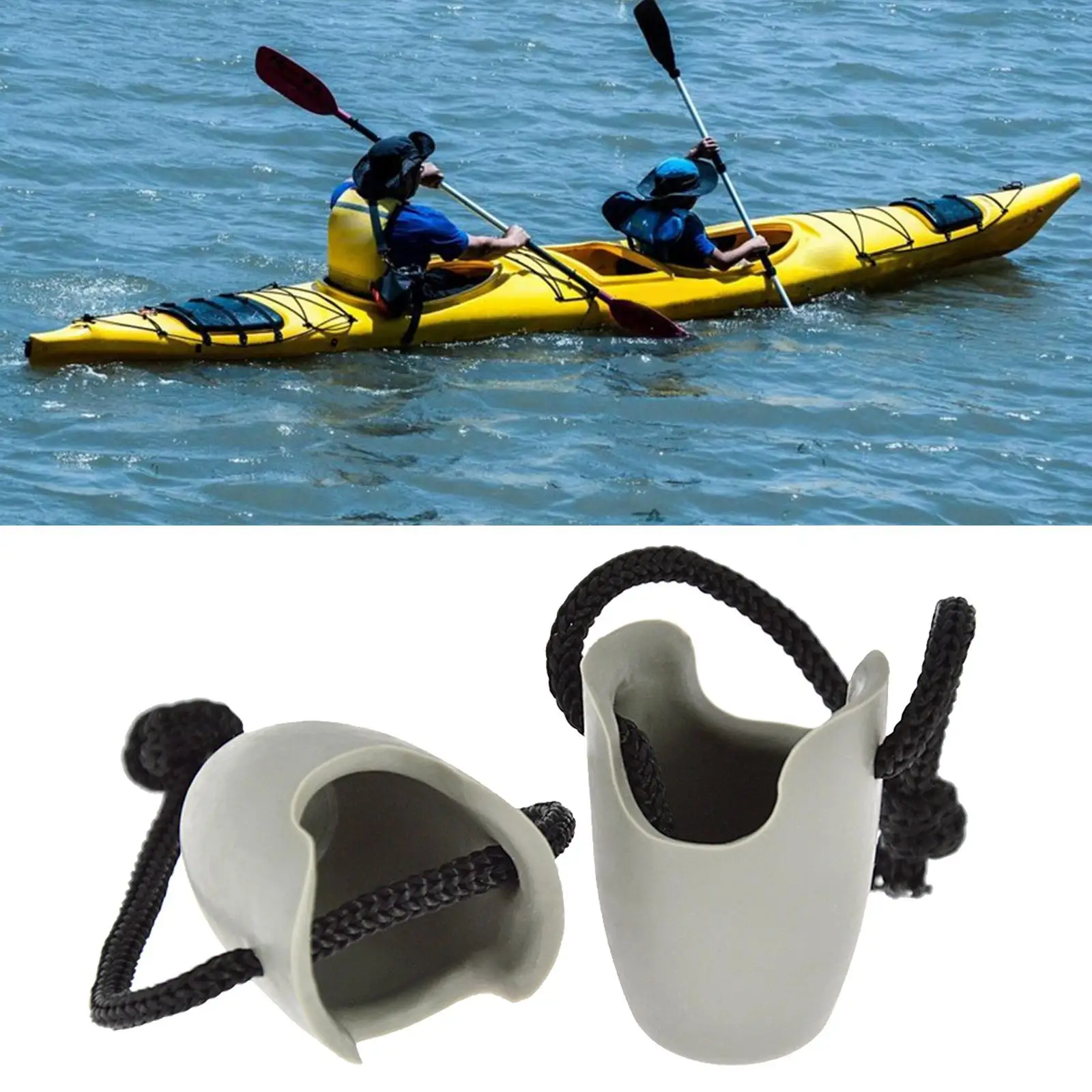 2pcs Universal Kayak Scupper Plug Stopper Marine Fishing Boat Drain Holes Bungs Water with Cord Hull Scuppers Accessories