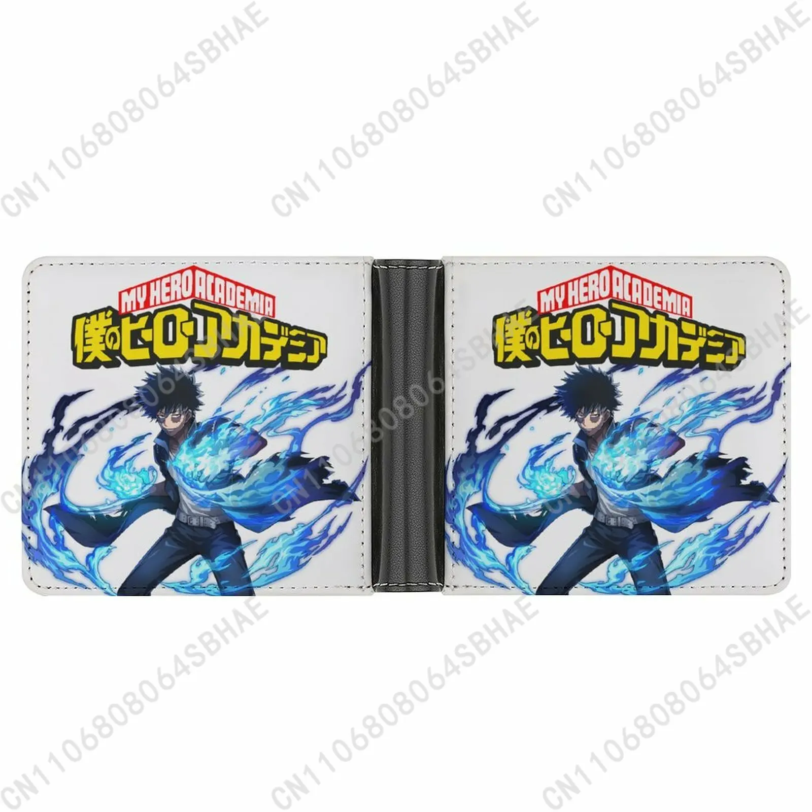

My Hero Academia Dabi Trendy Leather Wallet Teenage Girls Boys Personalized Slim Credit Card Holder Small Purse School Daily Use