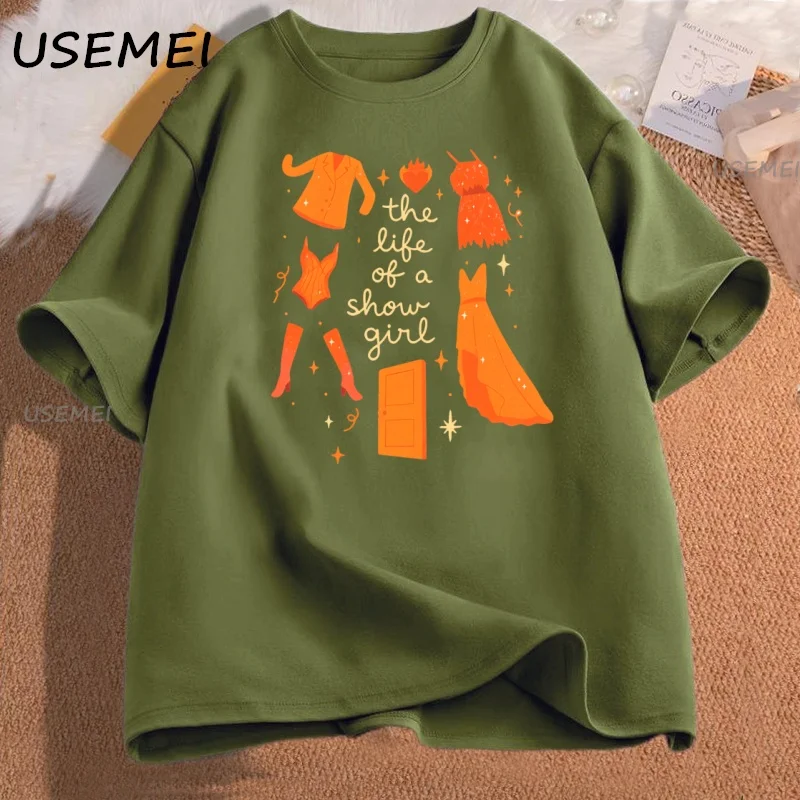 La vie d'une Showgirl T-shirt TS12 imprimé T-shirt femmes dames coton T-shirt casual col rond t-shirts drôles surdimensionné hauts amples