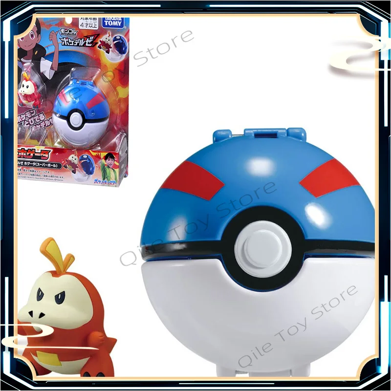 En Stock TAKARA TOMY Pokémon, Zhuzi, Yusanjia, cocodrilo de fuego, juego de súper pelota, modelo de figura, juguete, colección de figuras de acción, regalo