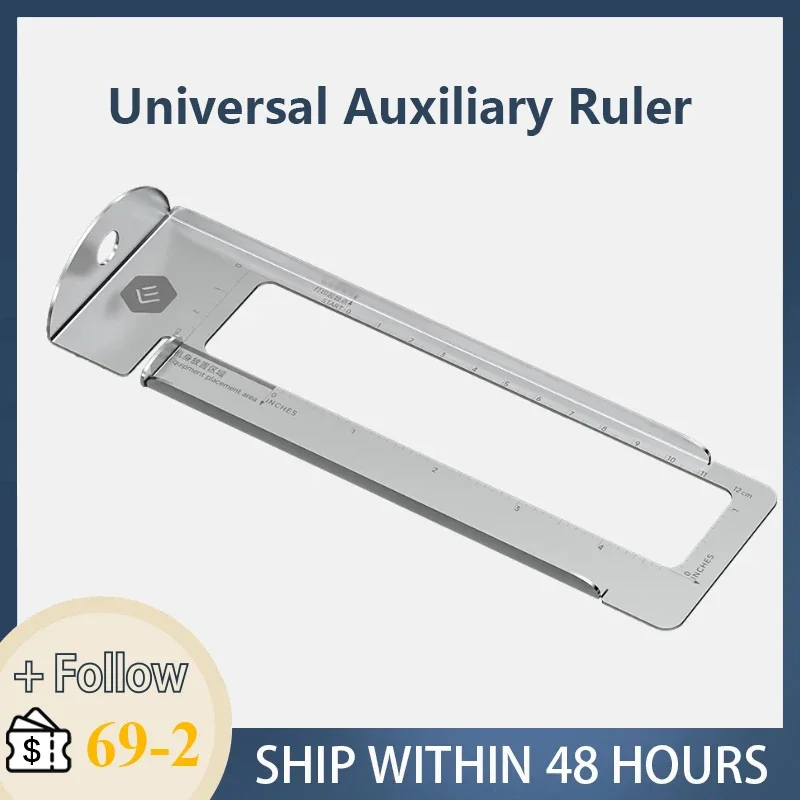 

Универсальная вспомогательная линейка EVEBOT для портативных принтеров: стальная позиционирующая линейка, прямая линейка из нержавеющей стали, металлическая шкала