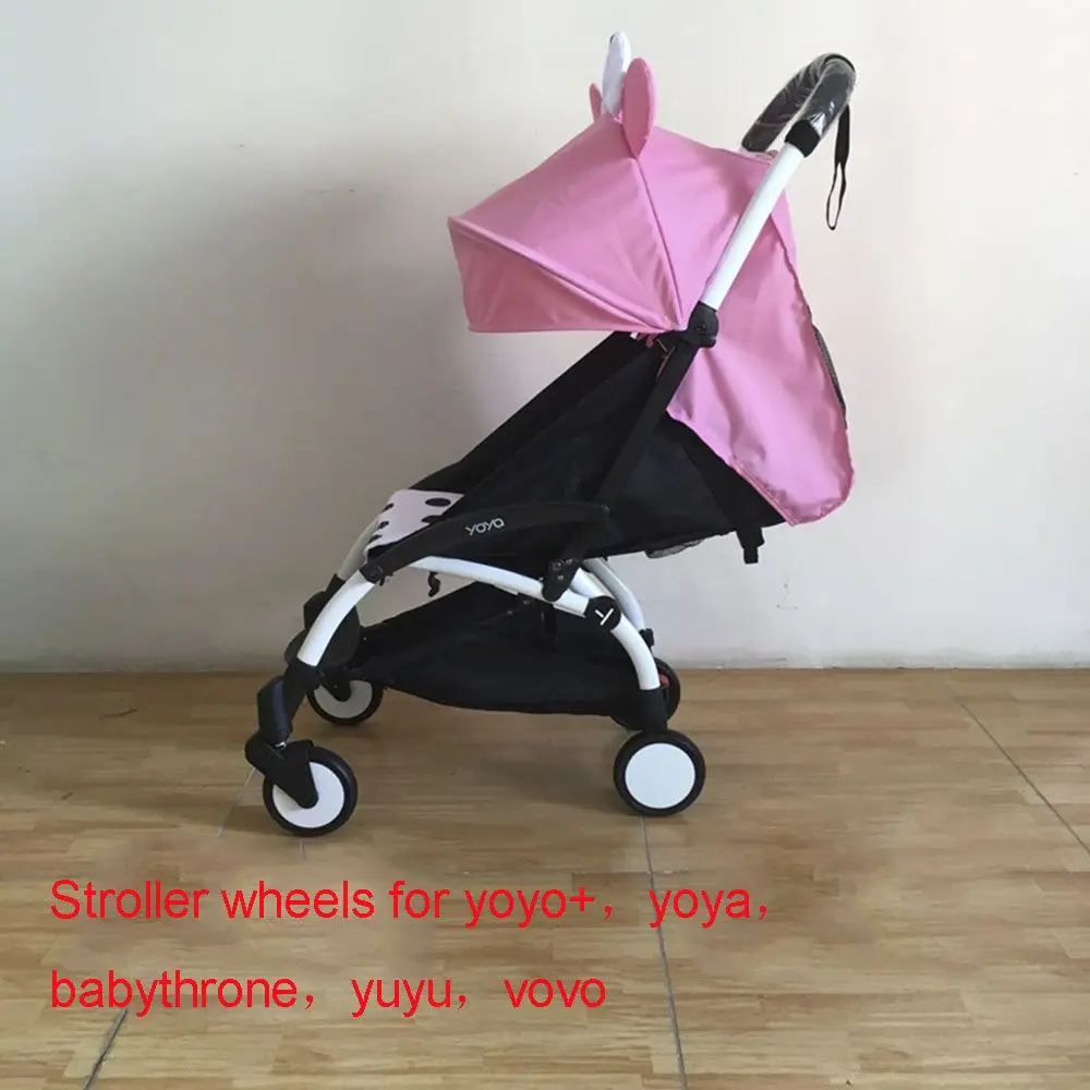 Accessories With Tools Trolley Wheel Bracket Stroller Wheels PU Tyre Side Cover Screw Clip Type Wheel Axle  Accessories
