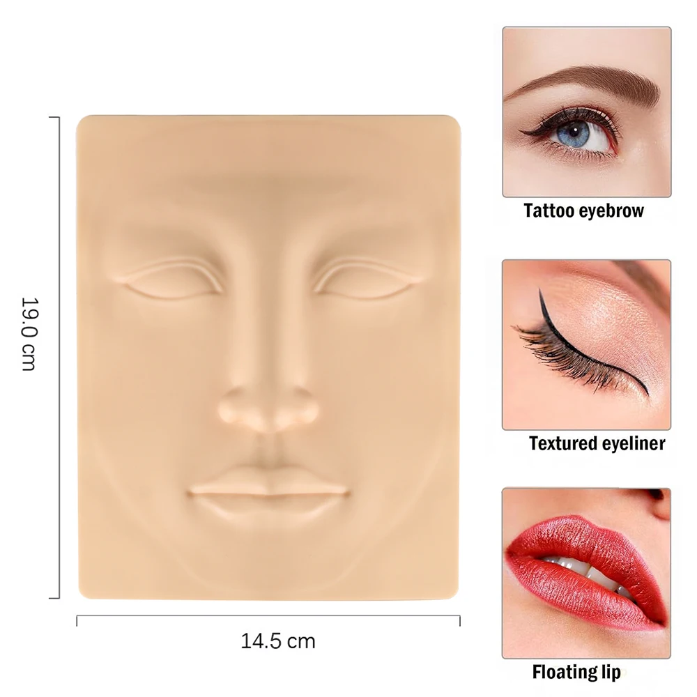 

3D Silicone Tattoo Practice Skin Microblading Supplie Eyebrow Eyeliners Practice Skin Permanent Makeup Eyebrow Tattoo PMU Supply