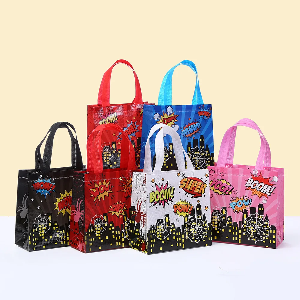 StoBag Bolsas para envolver regalos de estilo cómico Bolsas de superhéroe Boom Pow para dulces para niños Suministros para fiestas de dulces de cumpleaños