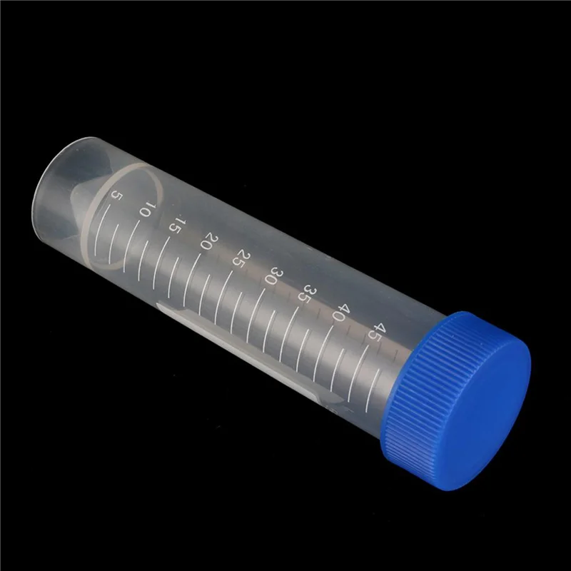 EDT-100PCS 50 ml maatcentrifugebuizen, laboratorium cryovials, blauwe schroefdop centrifugebuizen voor analyse