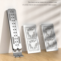 Aluminum Gaming Laptop Cooler 2 Fan 4 fan Foldable Laptop Cooling Base Holder Notebook Stand For Macbook Air Pro iPad Bracket