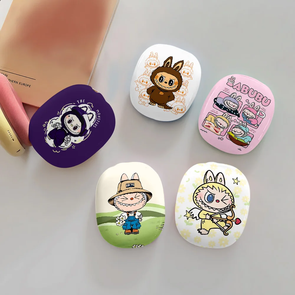 Cute Cool Cartoon L-Labubus Personalized Airpods Max Headphone Case Shockproof Protective Glossy Earphone Anti-fall Cover