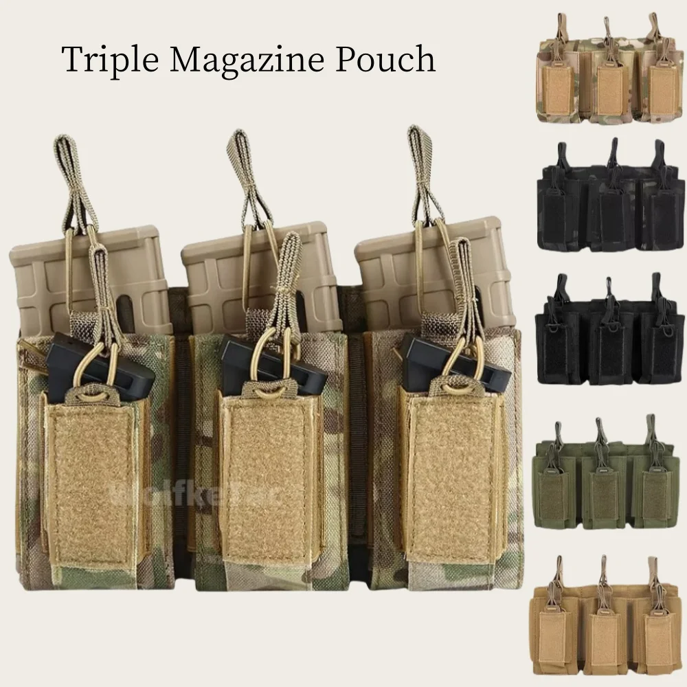 

Outdoor sport Tactical Triple/Single Package Molle system accessory M4 M14 M16 AK AR Glock universal magazine