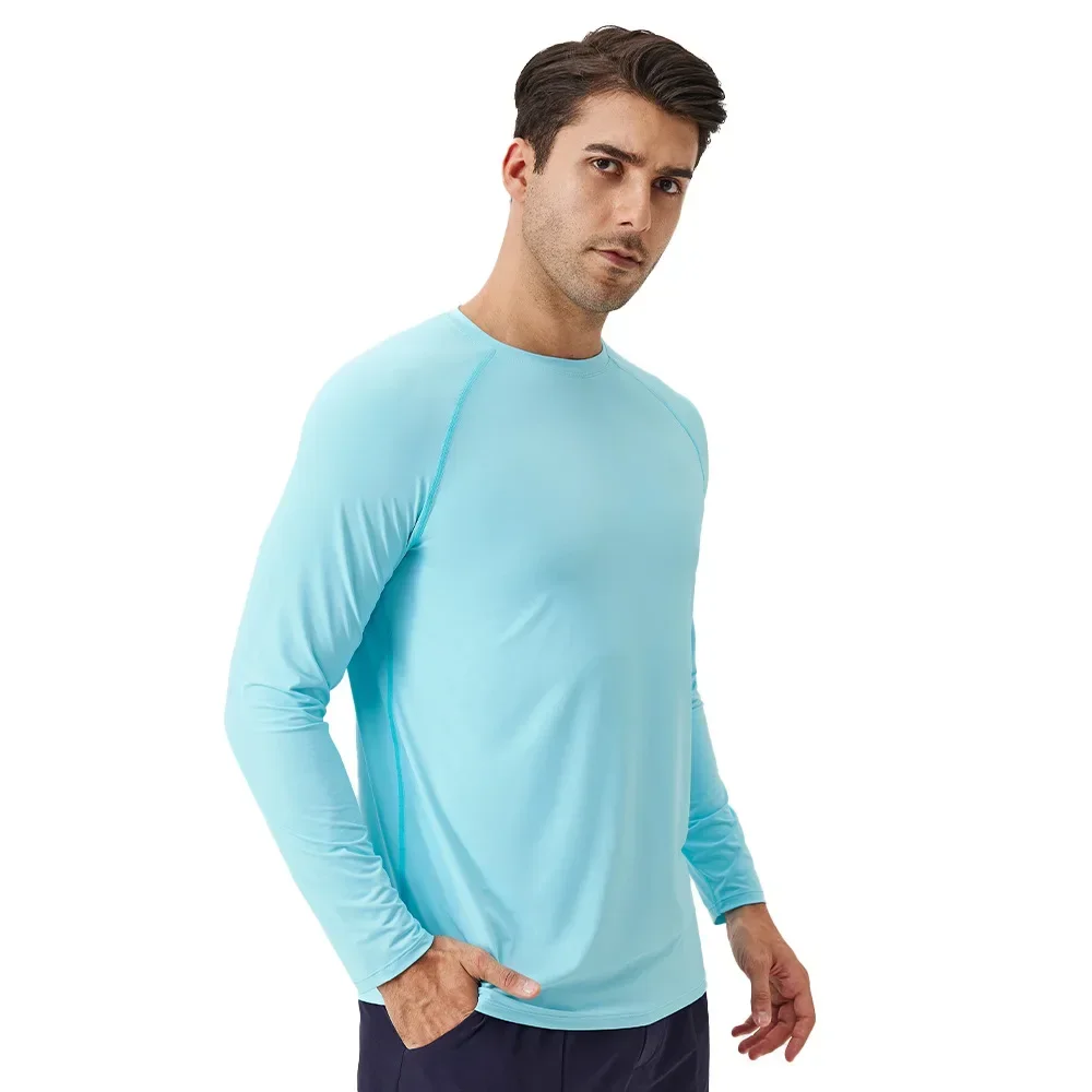 Sunscreen Cool Feeling Running Traning Fitness Top Sports Man Long Sleeve T-shirt Gym Clothes Man Sportswear Basketball Jersey