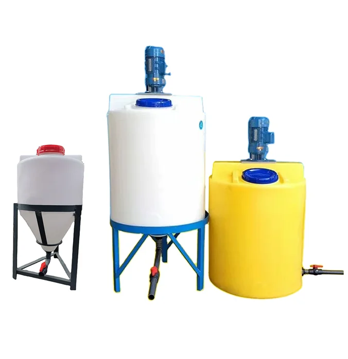 Rotational high quality plastic chemical mixing tank with agitator