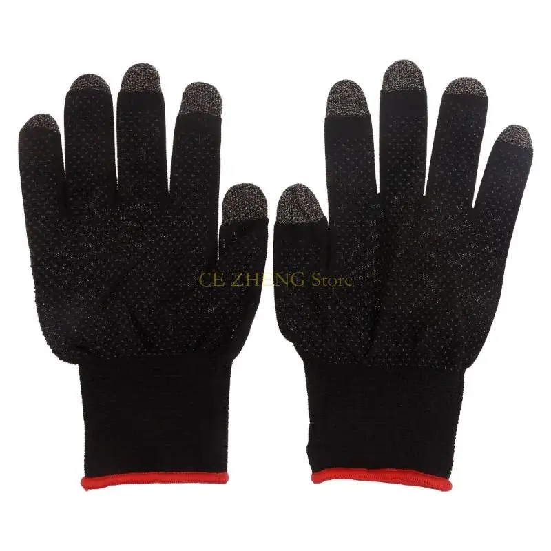 E56B 터치 스크린 게임에 대한 비 스크래치 민감성 전체 손가락 엄지 손가락 슬리브 장갑