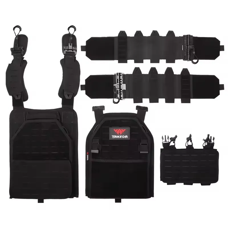 YAKEDA Chaleco táctico portaplacas ajustable de combate Airsoft - imagen 2
