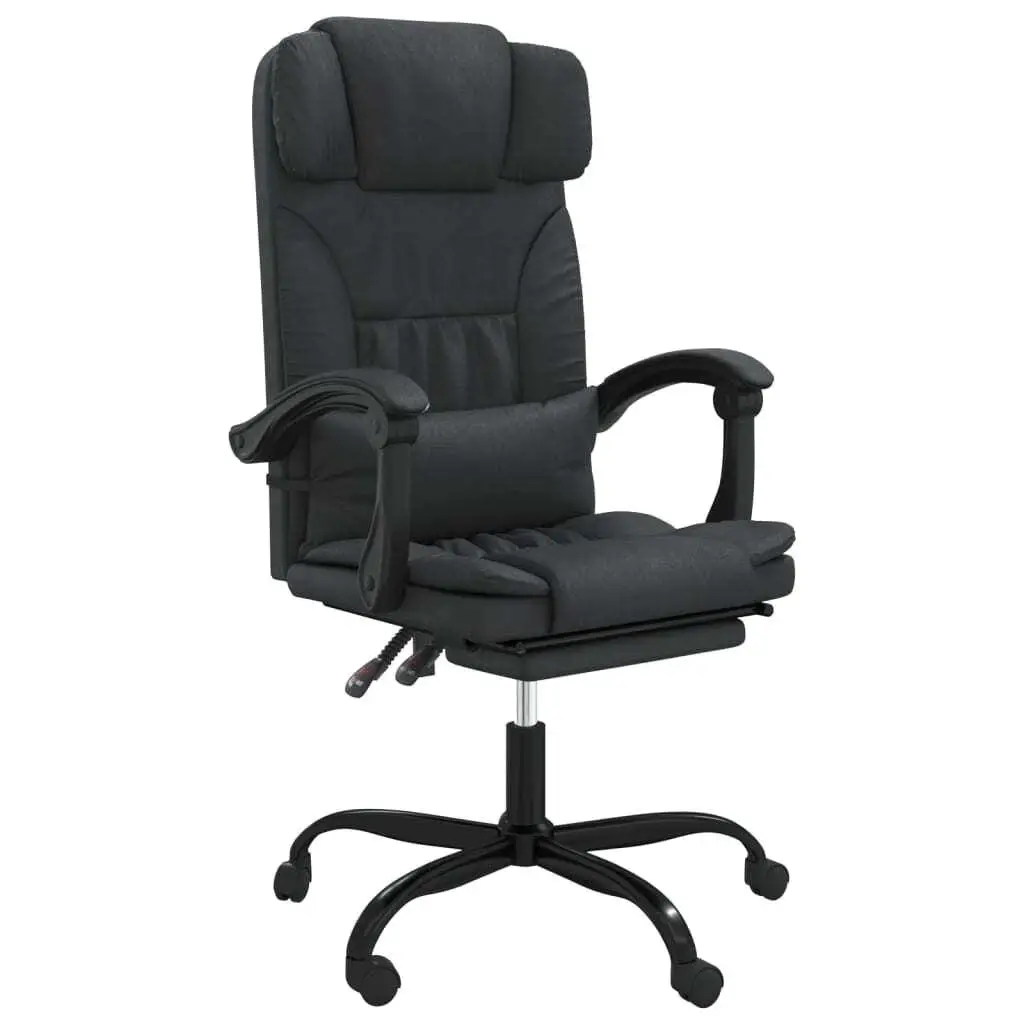 Ergonomic Black Faux Leather Reclining Office Chair for Comfort & Style