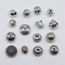 10pcs Spacers Beads Small Hole Beads For Jewelry Making Antique Silver Color DIY Crafts Making Findings Handmade Jewelry
