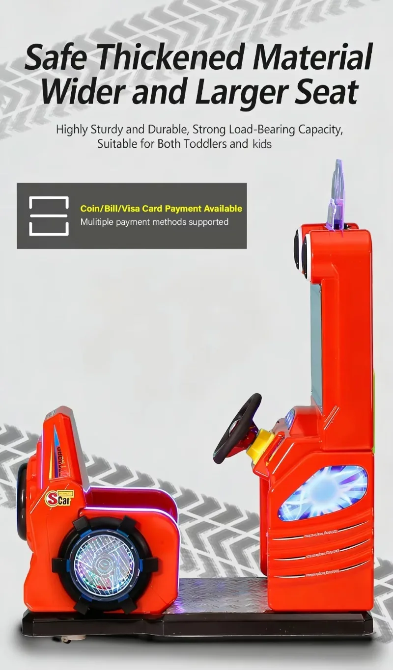 Commercial Plastic Racing Car  - مراجعة Arcade Game Coin وسعره