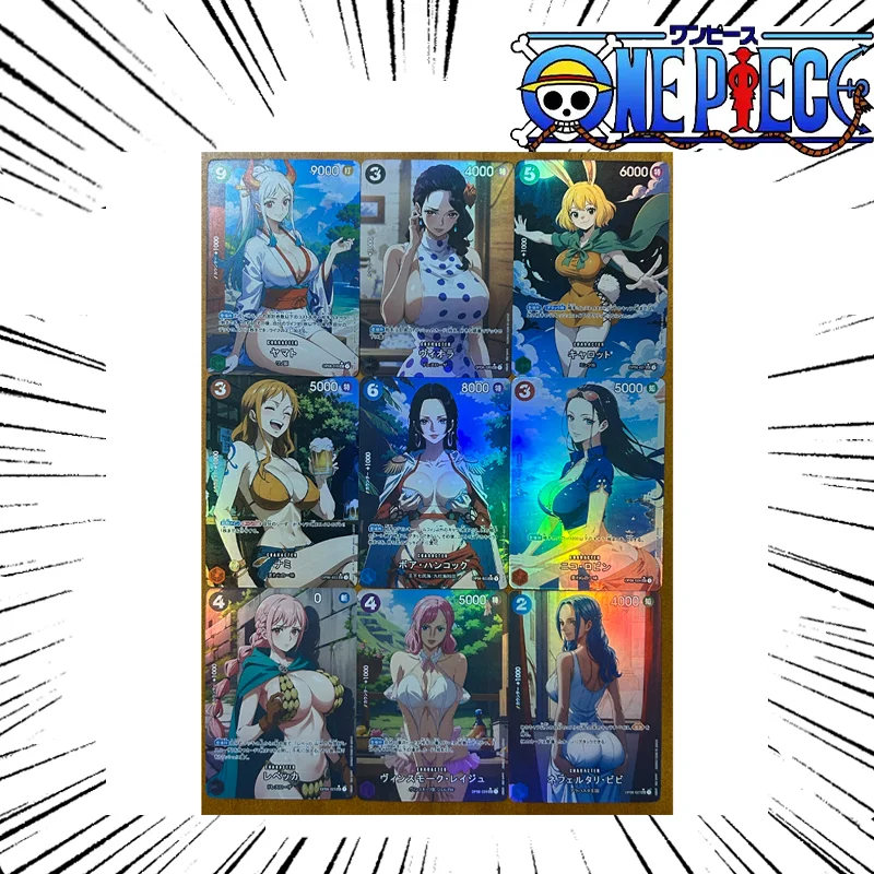 

One Piece Diy Nami Nico Robin Boa Hancock Self Control Collect Signature Trading Flash Card Anime Cartoon Gift 63*88mm