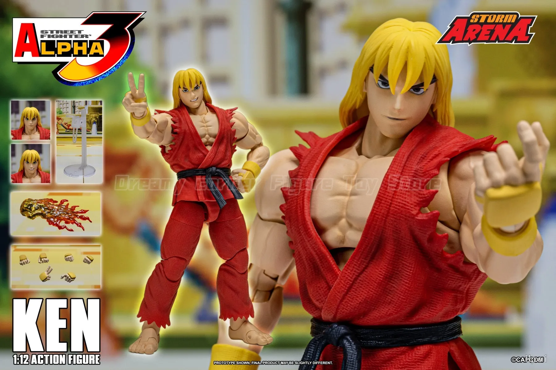 【Auf Lager】Original Storm Collectibles STORM ARENA Street Fighter Alpha 3 Ken Masters 1/12 Actionfigur Spielzeug Ornamente Sammlung