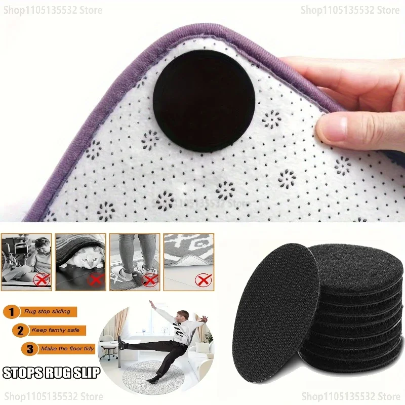 10-30Pcs Car Foot Mats Fixed Stickers Self Adhesive Fastener Carpet Mat Fixing Sticker Anti-Slip For Home Office Paste Stickers