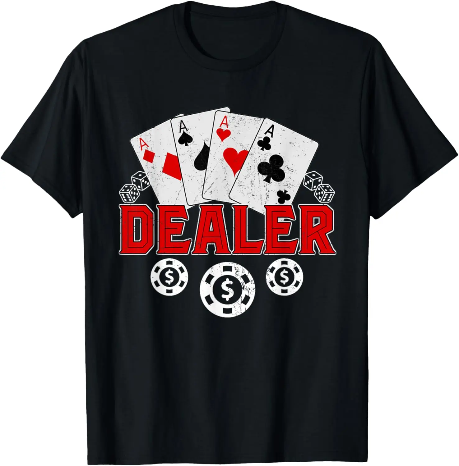 Casino Dealer Halloween Costume Shirt Poker Gambling T-Shirt