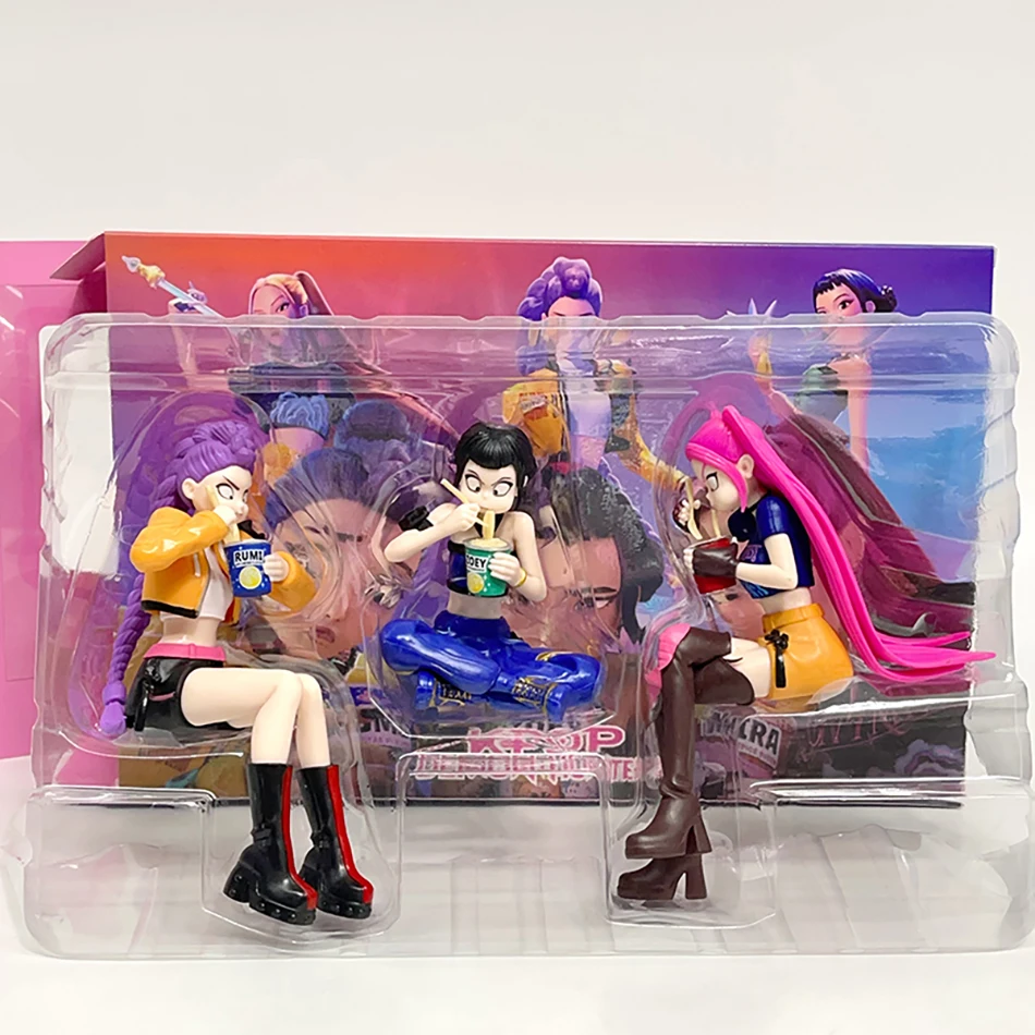 Kpop démon chasseurs Anime Figure jouets mignon PVC nouilles scène figurine modèle jouets enfants anniversaire décoration jouets