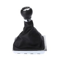 6 Speed Shift Gear Knob Boot Gaiter Frame for VW Passat B6 Black