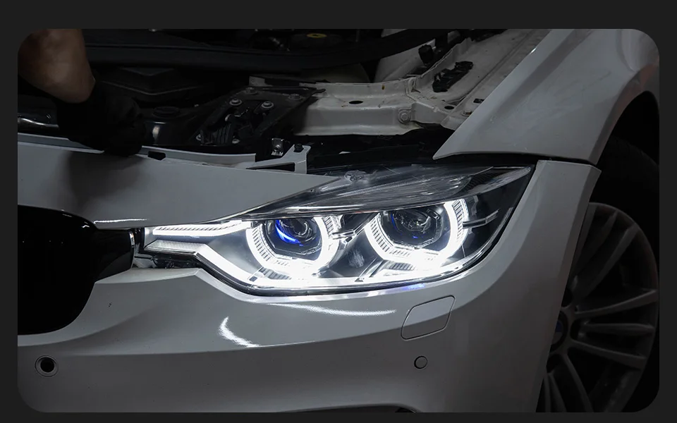 AKD Car Lights for BMW F30 LED Headlight Projector Lens 2012-2019 F31 F35 3 Series 320i 325i DRL AngelEye Automotive Accessories