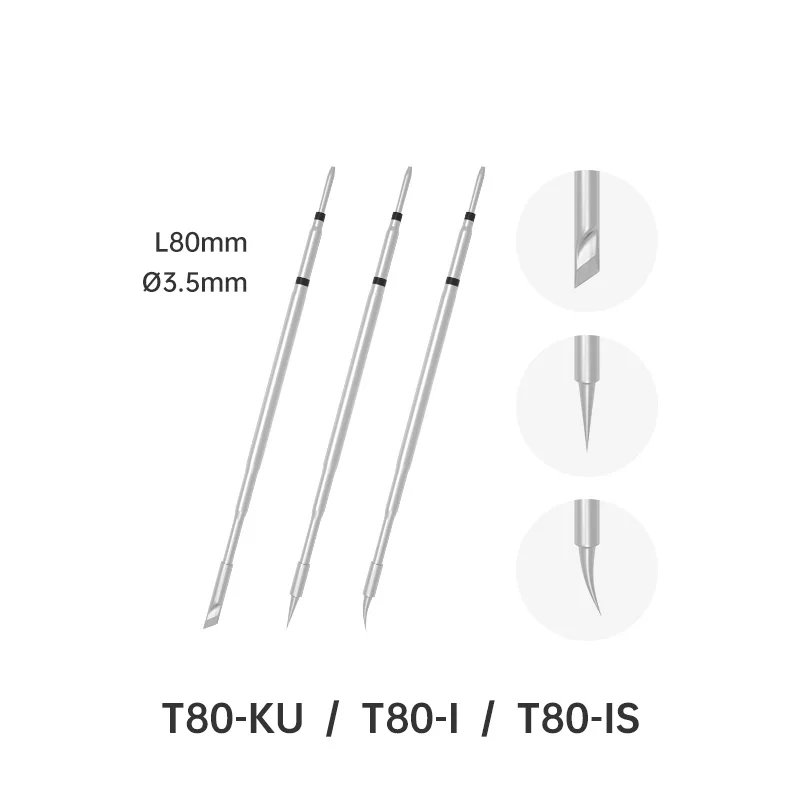 Imagem -03 - Alientek-pontas de Ferro de Solda Ferramentas de Solda T80 T80p T12 Ponta C245 C210 sem Chumbo Núcleo de Aquecimento T80-i ku k is Ponta